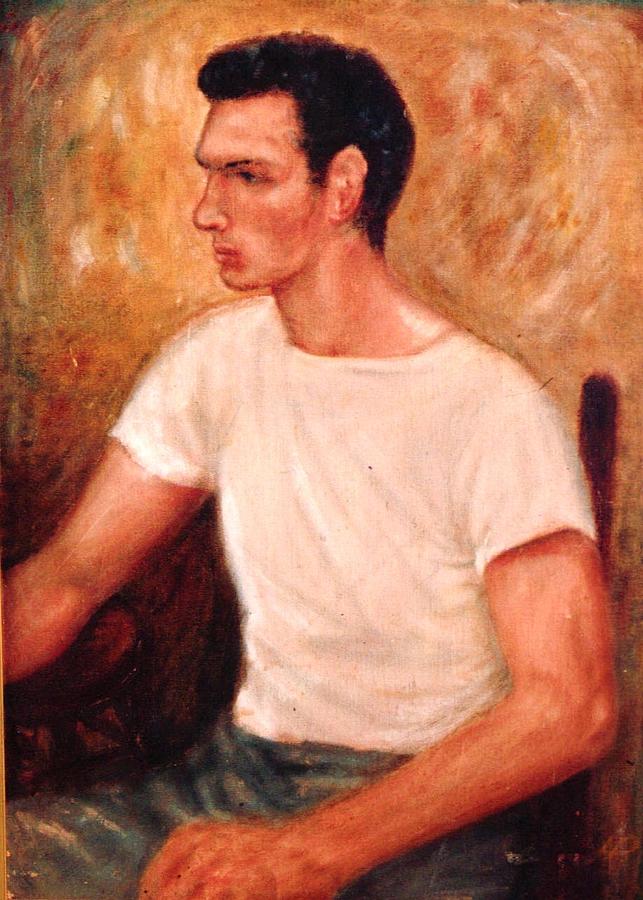 Portrait Painting - Portrait of a Young Man, 1956 by Herschel Pollard