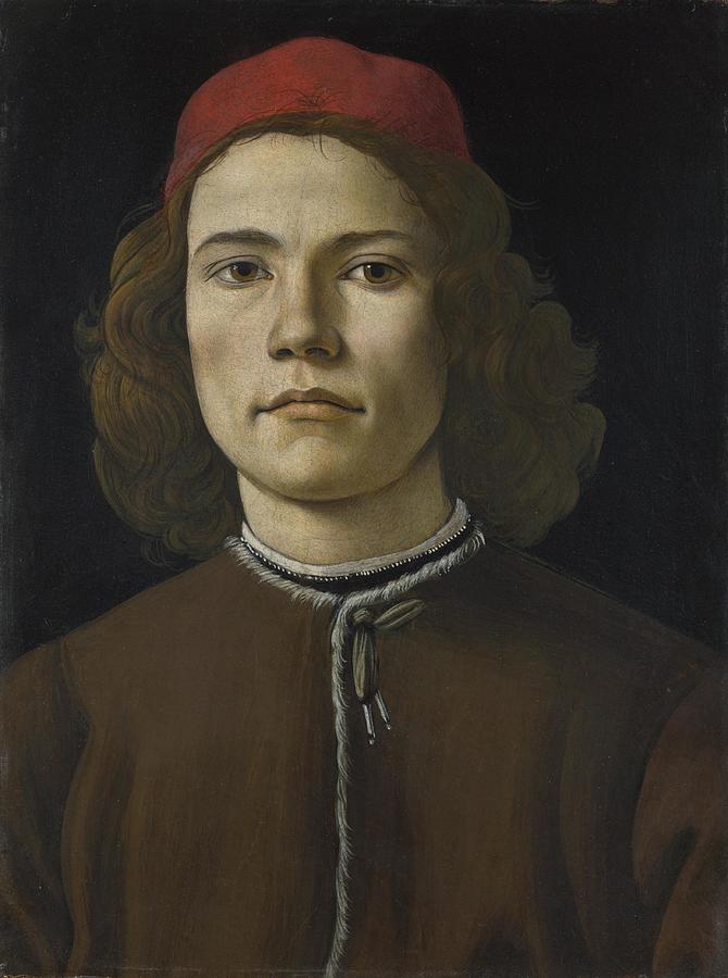Sandro Botticelli Painting - Portrait of a young Man #6 by Sandro Botticelli