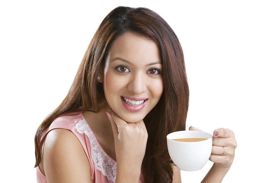 Portrait of a young woman with coffee Photograph by Ravi Ranjan