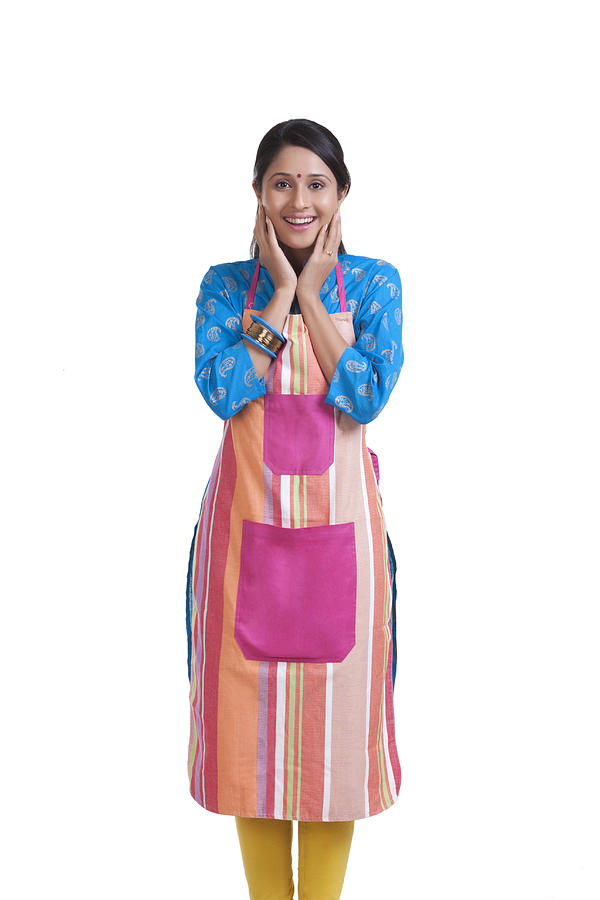 Portrait of a young WOMEN wearing an apron Photograph by Sudipta Halder