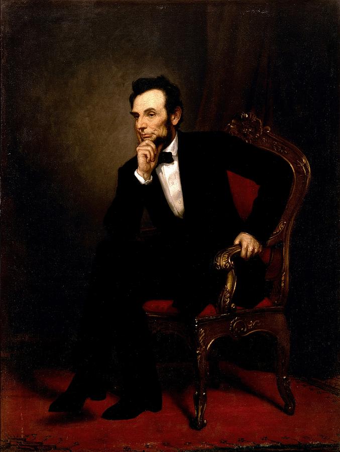 Portrait Of Abraham Lincoln by George Peter Alexander Healy Painting by MotionAge Designs