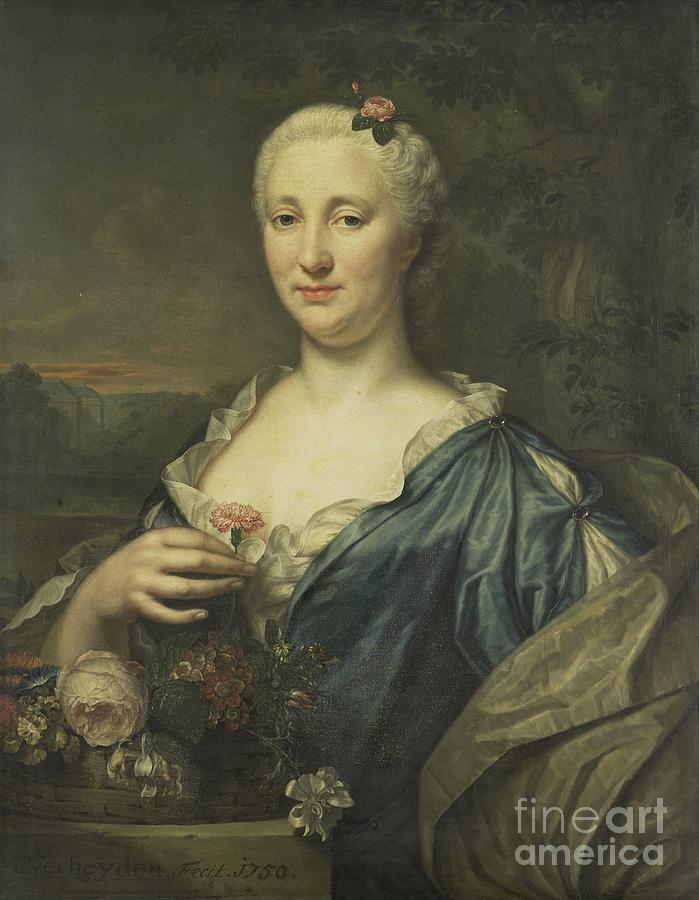 Portrait Painting - Portrait of Agnes Margaretha Albinus, Wife of Coenraad van Heemskerck, Mattheus Verheyden, 1750 by Shop Ability
