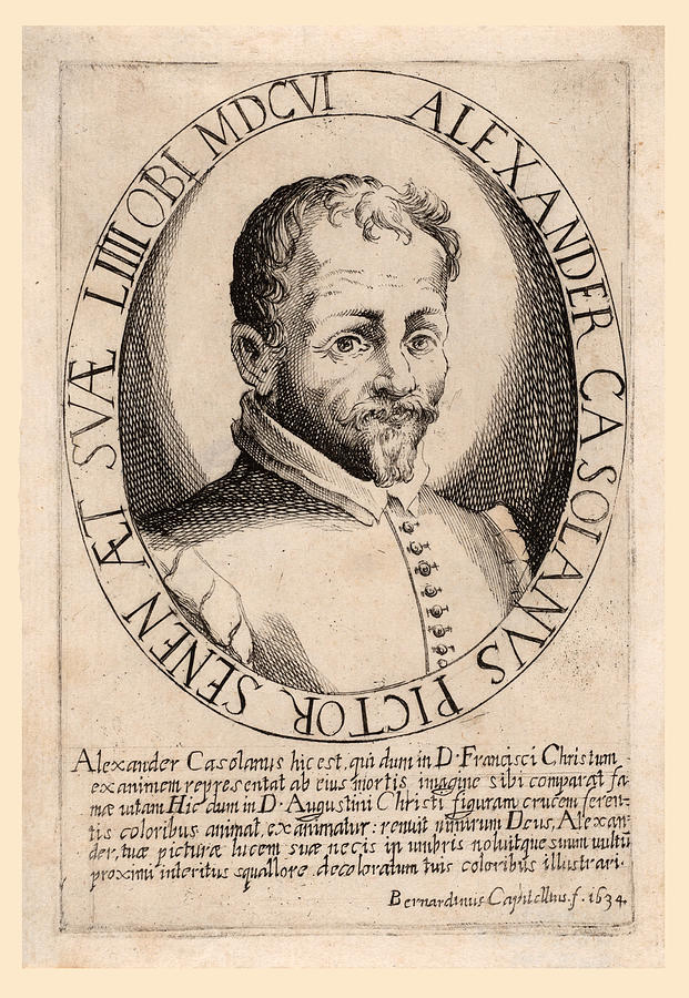 Portrait of Alessandro Casolani Drawing by Bernardino Capitelli