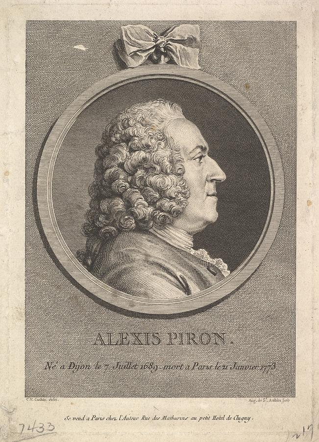 Portrait of Alexis Piron  Augustin de Saint Painting by MotionAge Designs