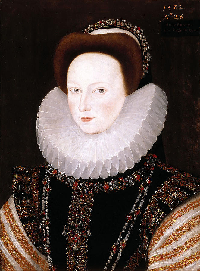 Portrait of Anne Knollys Painting by Robert Peake the elder | Fine Art ...