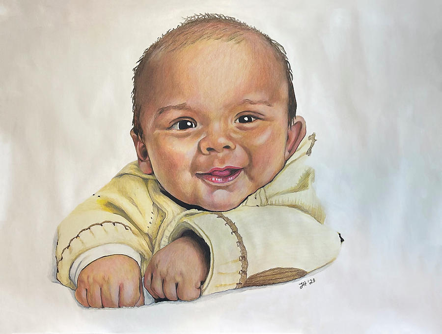 Portrait of Baby Ben Drawing by Jean Haynes