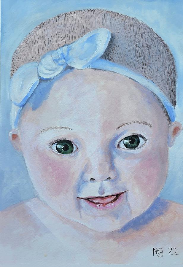 Portrait of baby Painting by Mindy Gibbs - Fine Art America