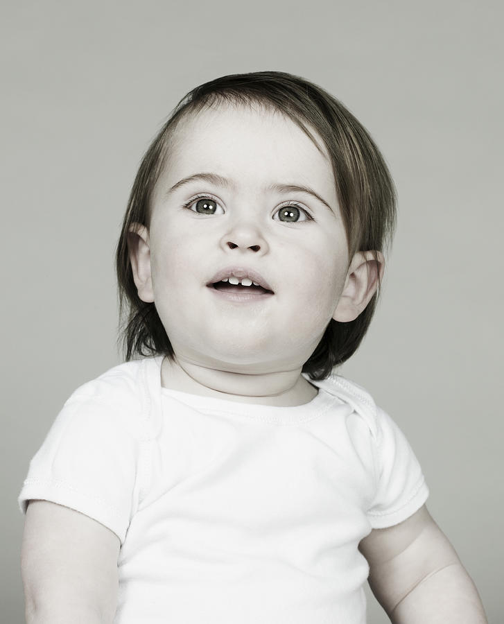 Portrait of baby smiling Photograph by Flashpop