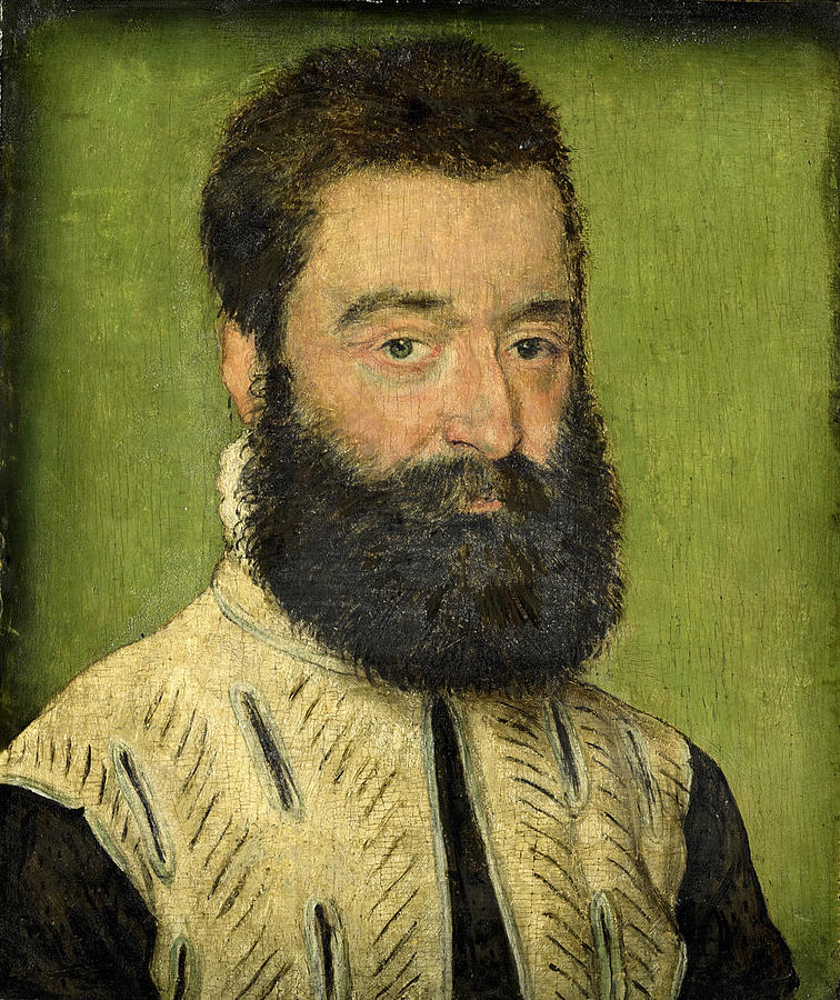 Portrait of Barthelemy Aneau, Head of the College de la Trinite in Lyon Painting by Corneille de Lyon