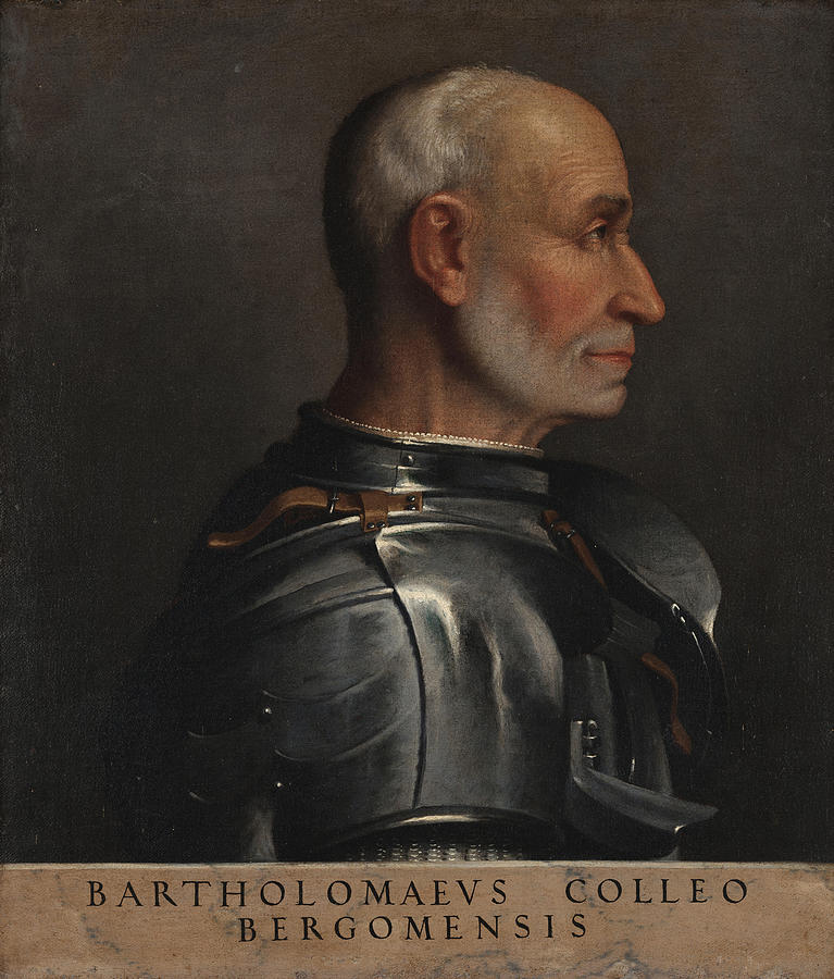 Giovanni Battista Moroni Painting - Portrait of Bartolomeo Colleoni  by Giovanni Battista Moroni
