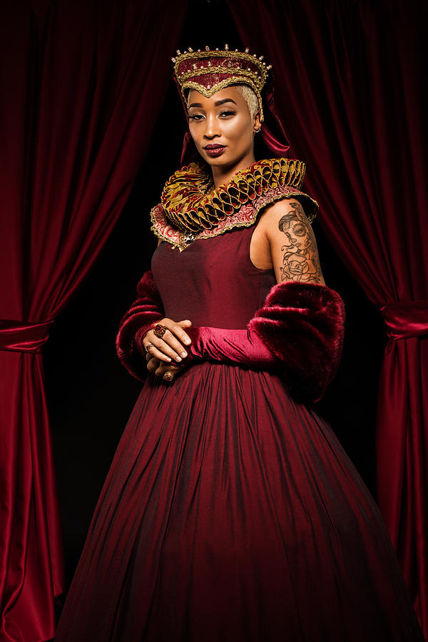Portrait of beautiful African Queen Woman in european dress Photograph by Lorado