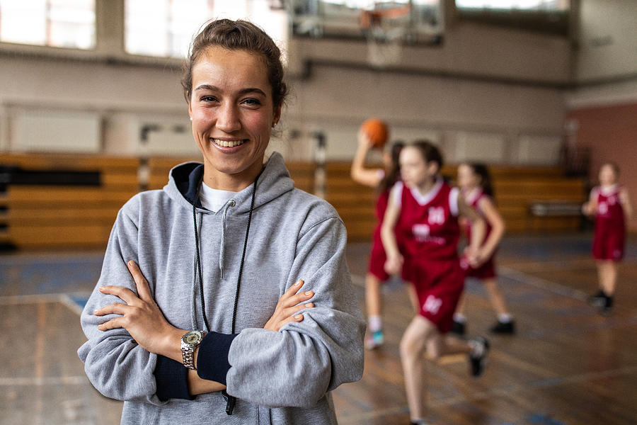 Portrait of beautiful female basketball coach Photograph by Miodrag Ignjatovic