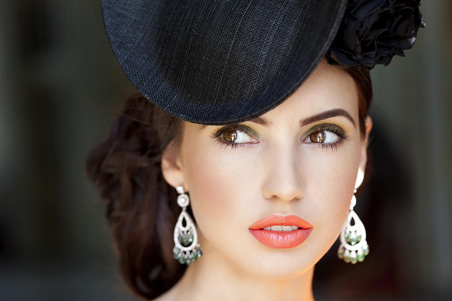 Portrait of beautiful woman wearing hat Photograph by CoffeeAndMilk