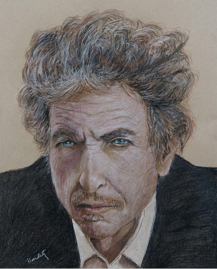 Portrait of Bob Dylan Drawing by David Hardesty Fine Art America