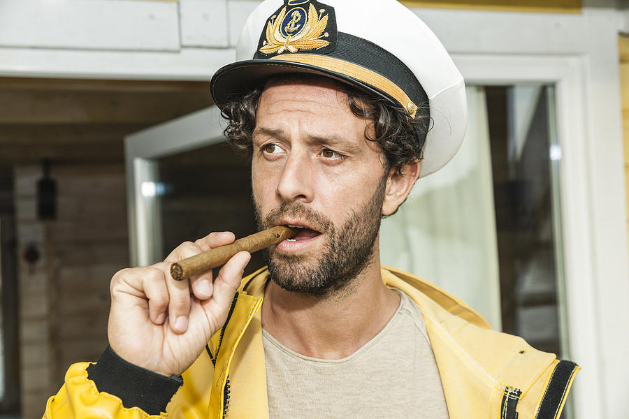 Portrait of captain with cigar Photograph by Westend61