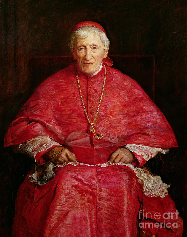 Portrait of Cardinal Newman Painting by John Everett Millais