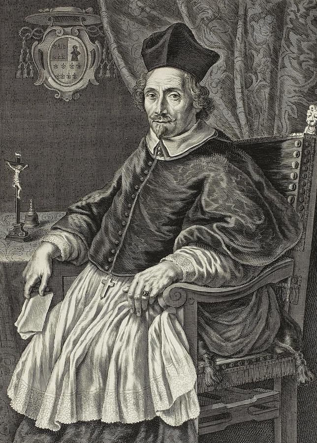Portrait of Cardinal Zacharias de Mez Relief by Johannes Visscher
