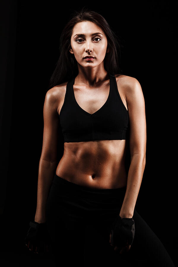 Portrait of Caucasian woman in sport-bra Photograph by Alexandr Sherstobitov