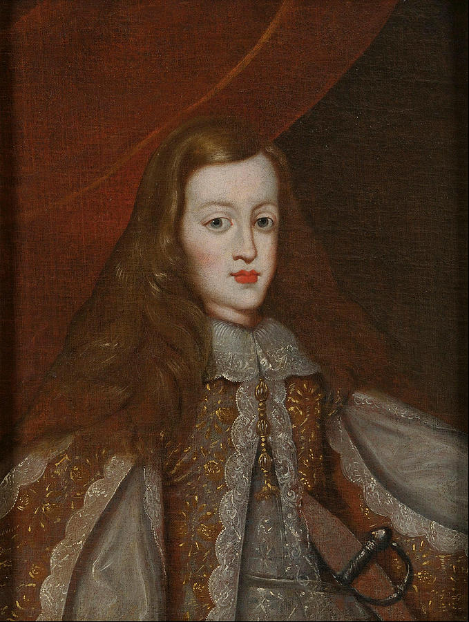 Portrait Of Charles Ii Of Spain Painting By Spanish School Th Century 