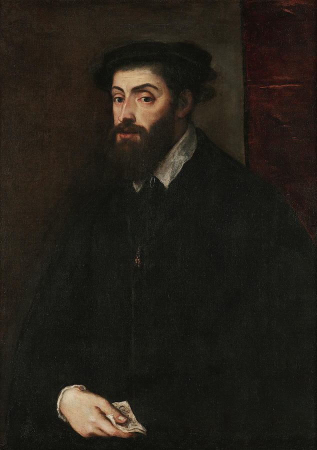 Titian Painting - Portrait of Charles V by Titian