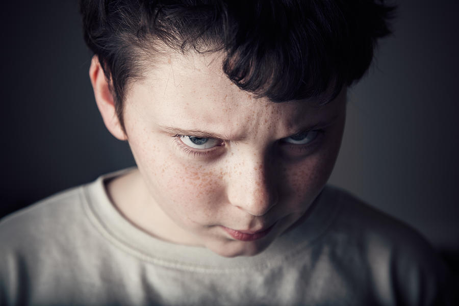 Portrait of child with angry expression Photograph by Matteo Colombo