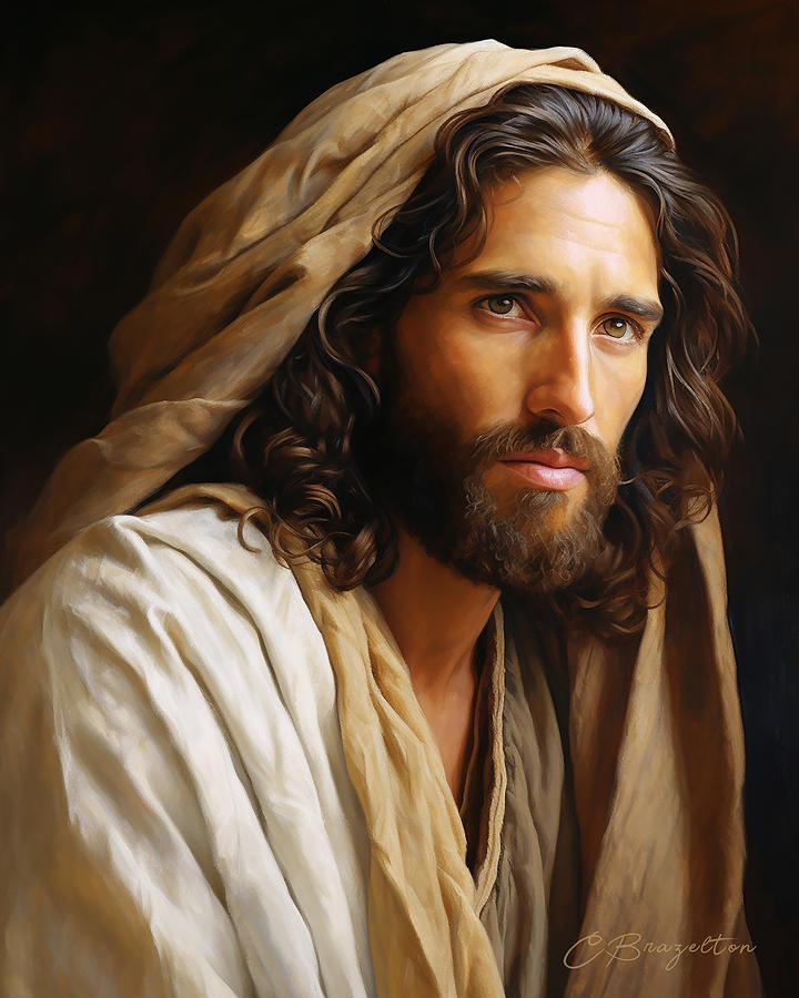 Portrait of Christ Painting by Chris Brazelton - Fine Art America