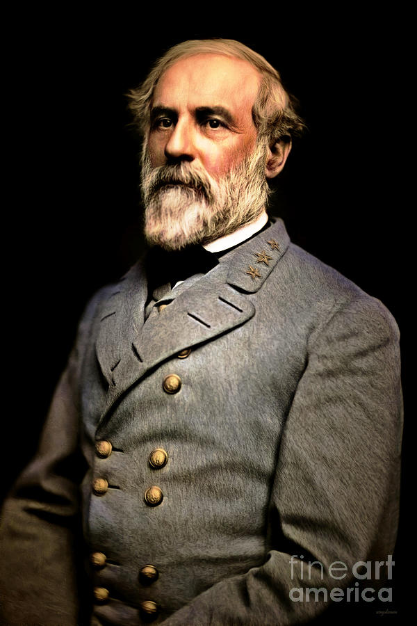 Portrait of Civil War Confederate General Robert Edward Lee Colorized 20210430 v2 Photograph by Wingsdomain Art and Photography