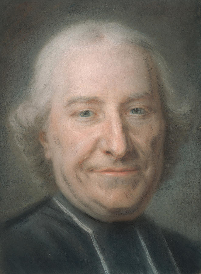 Portrait of Claude Charles Deschamps Pastel by Maurice Quentin de La Tour