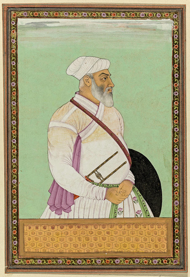 Portrait of Dalil-khan, grand vizier of Aurangzeb, has been governor ...