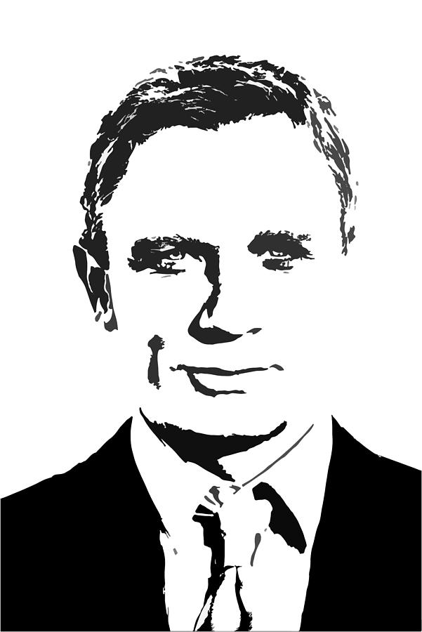 Portrait of Daniel Craig Digital Art by Roy Pedersen