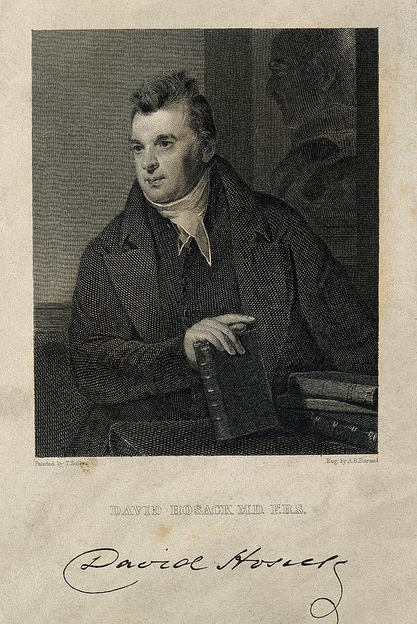 Portrait of David Hosack, a line engraving by A. B. Durand, 1835, after Thomas Sully Painting by MotionAge Designs