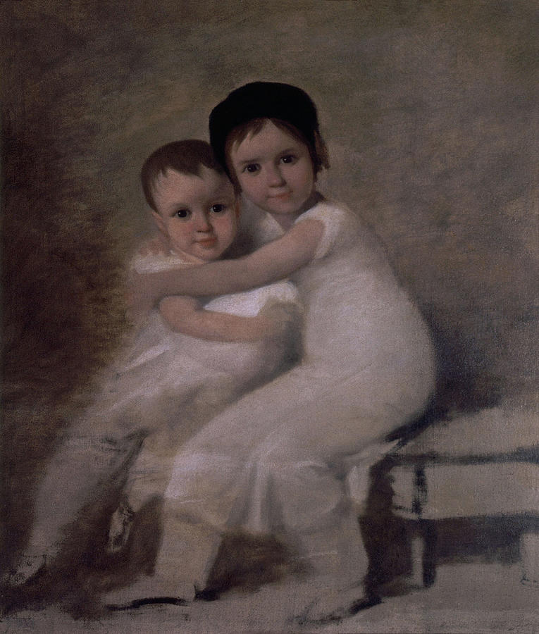 PORTRAIT OF DOMINGOS AND MARIANA BENEDITA VITORIA DE SEQUEIRA - 1815-1816 - 88x70 cm. Painting by Domingos Sequeira -1768-1837- PORTRAIT OF DOMINGOS AND MARIANA BENEDITA VITORIA DE SEQUEIRA - 1815-1816 - 88x70 cm. Painting by Domingos Sequeira -1768-1837-
