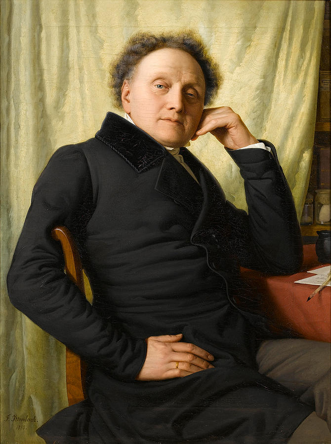 Portrait of Dr. Med. Franz Xavier von Soist Painting by Franz Ittenbach