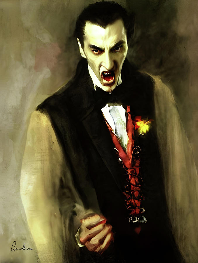 Portrait of Dracula Digital Art by Annalisa Rivera-Franz