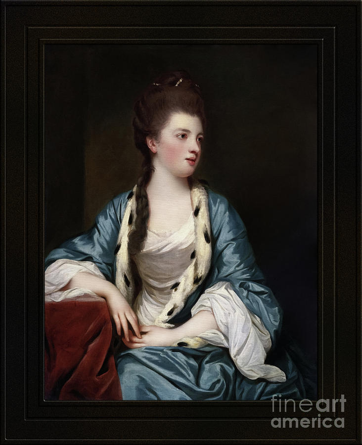 Portrait of Elizabeth Kerr of Lothian by Joshua Reynolds Classical Fine Art Old Masters Reproduction Painting by Rolando Burbon