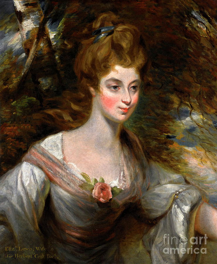 Portrait of Elizabeth, Lady Croft Painting by John Constable