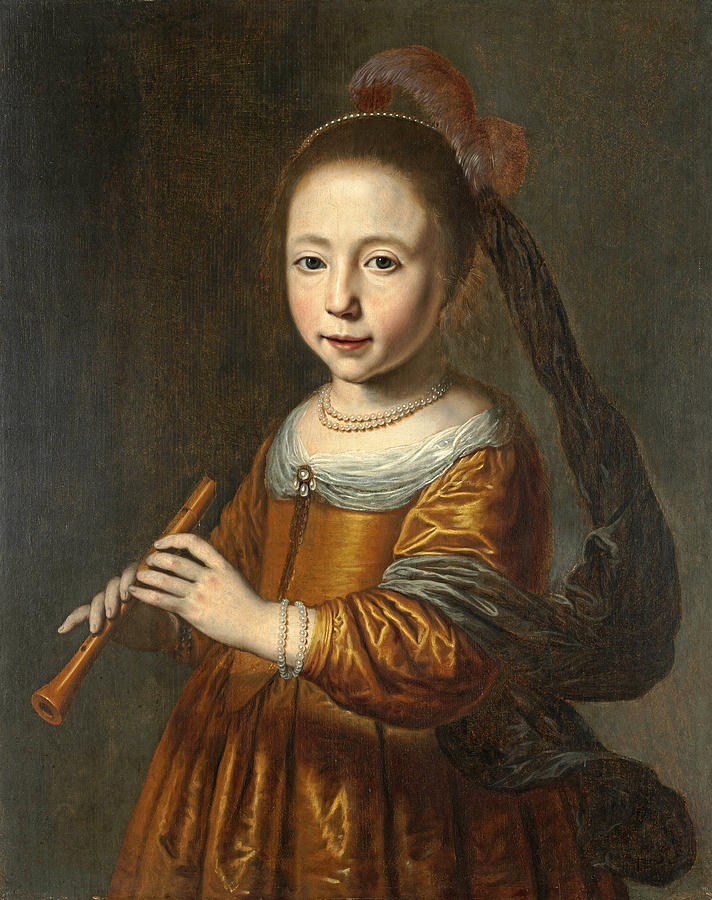 Portrait of Elizabeth Spiegel Painting by Dirck Dircksz van Santvoort