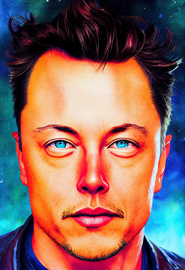 Portrait of Elon Musk extremely detailed waterc 043645645563043fe05 ...