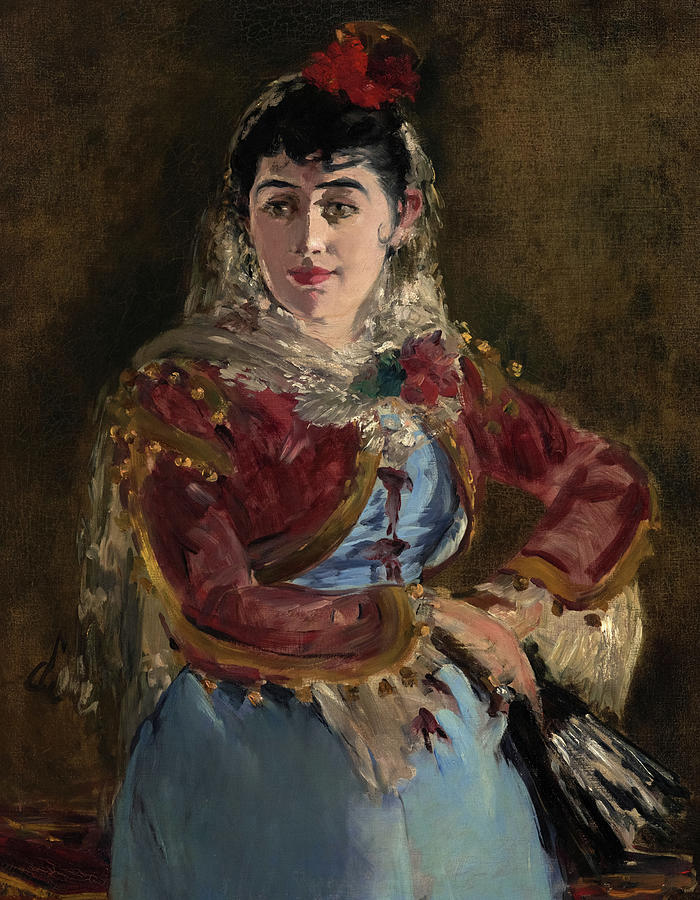 Portrait of Emilie Ambre as Carmen Painting by Edouard Manet - Fine Art ...