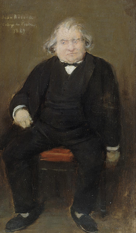 Portrait of Ernest Renan, Philosopher Painting by Jean Beraud