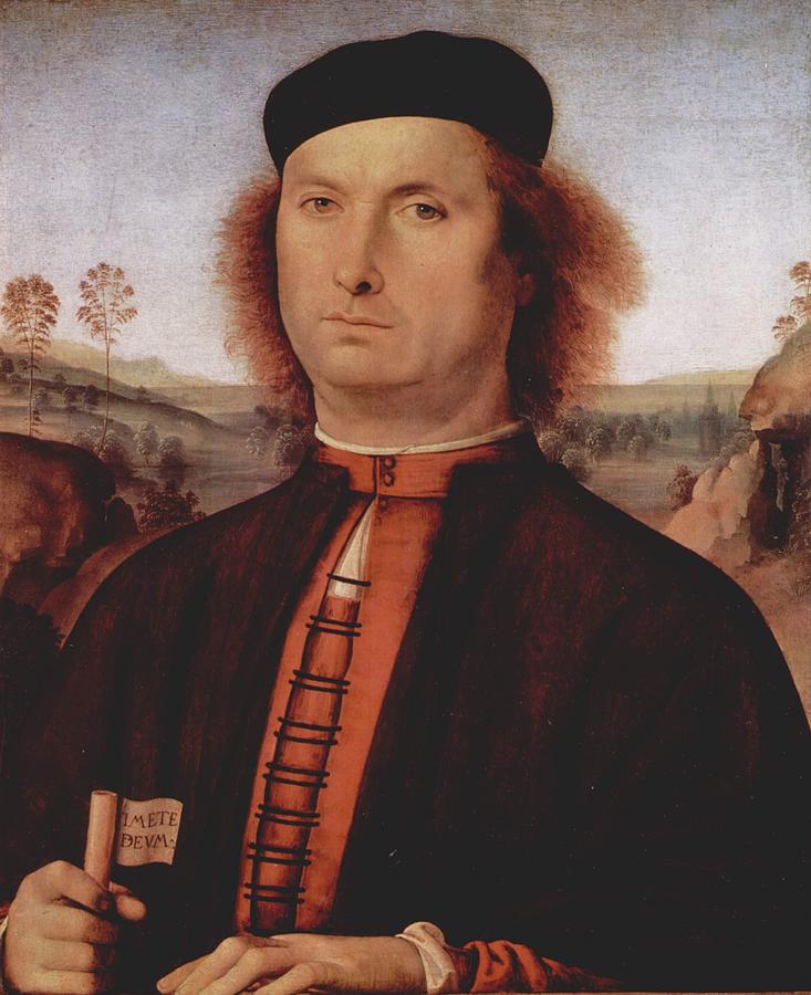 Portrait of Francesco delle Opere Painting by Perugino