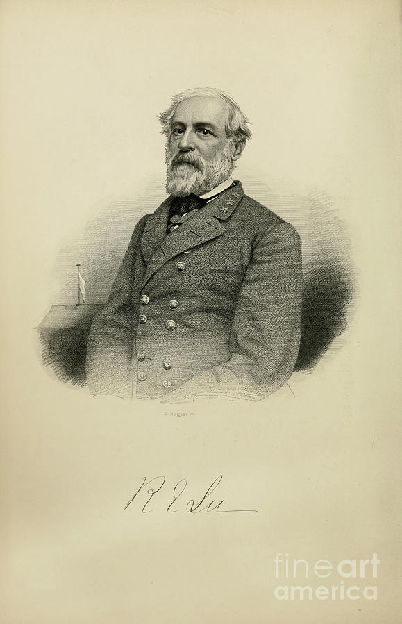 PORTRAIT OF GENERAL ROBERT E. LEE c2 Drawing by Historic Illustrations