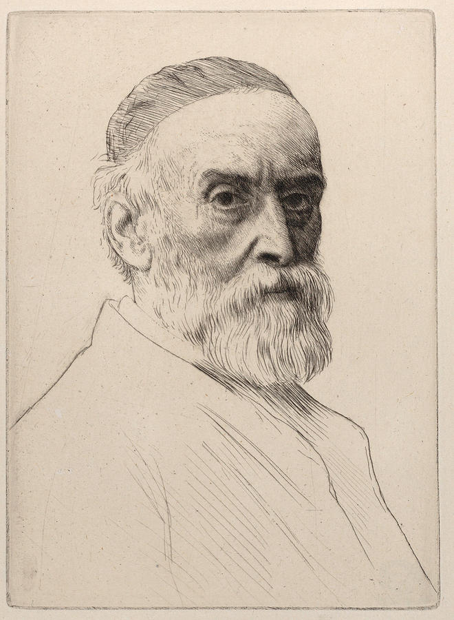 Portrait of George Frederic Watts Drawing by Alphonse Legros Portrait of George Frederic Watts Drawing by Alphonse Legros