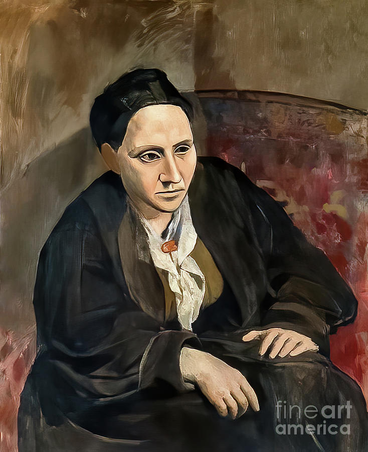 Portrait of Gertrude Stein by Pablo Picasso 1906 Painting by Pablo Picasso
