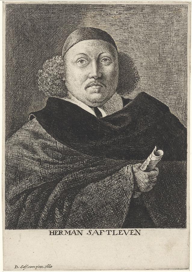 Portrait Of Herman Saftleven, Herman Saftleven, After Dirk Saftleven, 1660 Painting