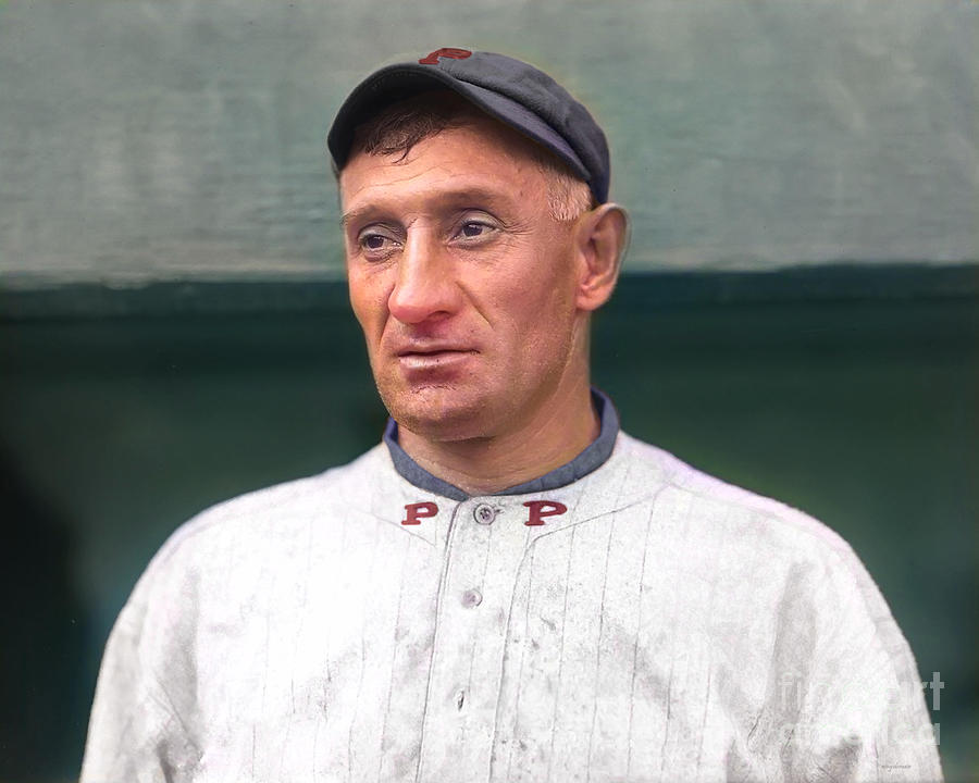 Portrait of Honus Wagner Colorized 20210515 Photograph by Wingsdomain Art and Photography