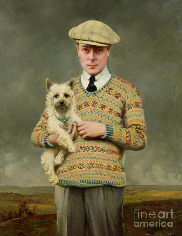 Portrait of HRH The Prince of Wales, 1925 Painting by John St Helier Lander
