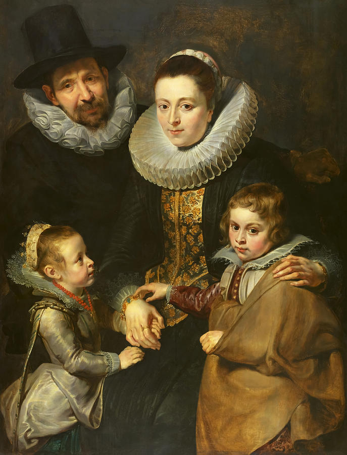 Portrait Of Jan Brueghel The Elder And His Family By Peter Paul Rubens Painting