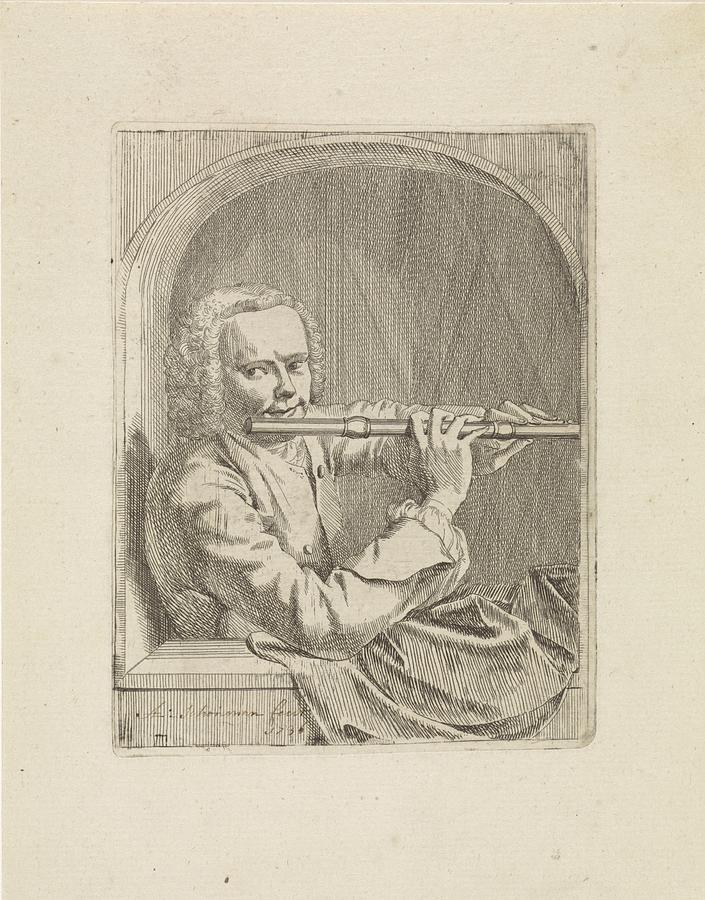 Portrait of Jan Snellen, Aert Schouman, 1736 v Painting by MotionAge Designs