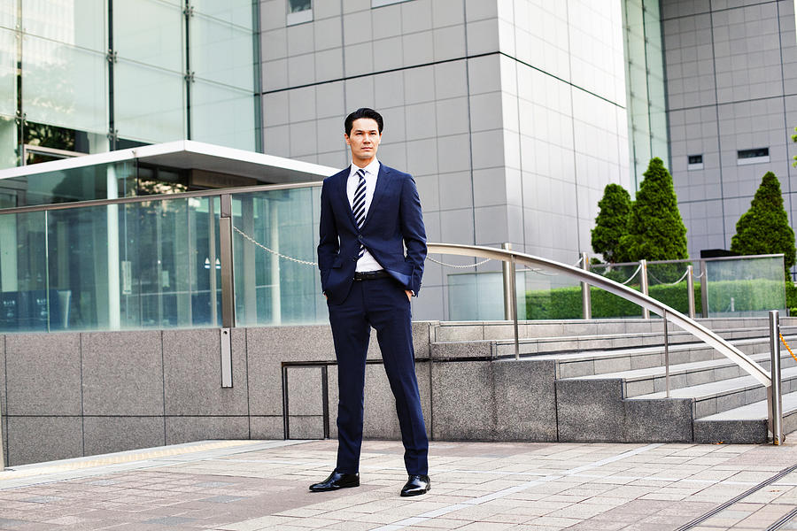 Portrait of japanese businessman in Tokyo Photograph by Eli_asenova